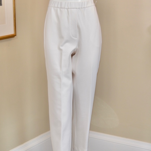 🆕🏷️ St. John Ecru Straight Leg Pants in White - Picture 9 of 16